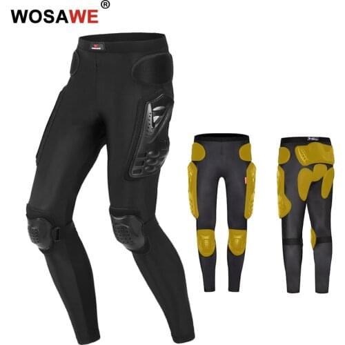 WOSAWE Motorcycle Pants Motocross Hip Protection with Knee Pad Protective Gear MTB Anti-Break Wearable Motorbike Trousers