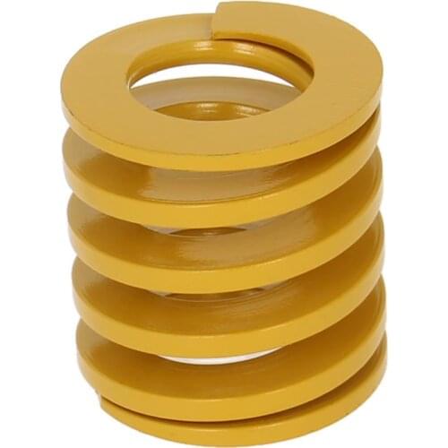 MroMax Mold Spring-lighter Load Spring Steel Paint Yellow OD 10/12/14/18/27/30mm ID 5/6/7/9/11/13.5/15mm Length 20/25/30/35/55mm
