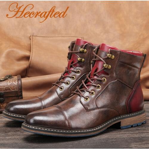 Size 7~13 Boots Men Brand 2021 Fashion Comfortable Leather Boots #AL603C4