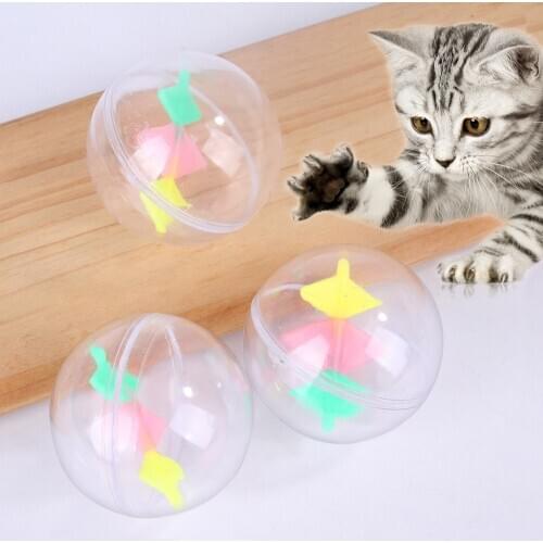 3pcs New Pets Dogs Football Toy Puppy InteractiveTransparent Plastic Toy Ball Cat Rolling Ball For Exercise Pet Mini Trot Ball