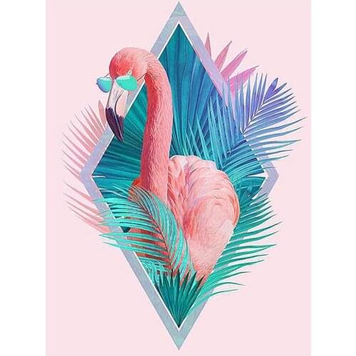 Animal Bird Flamingo DIY Cross Stitch 11CT Embroidery Kits Craft Needlework Set Printed Canvas Cotton Thread Dropshipping