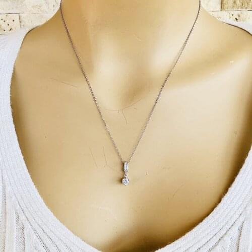 Small Bet 925 Sterling Silver Necklace Women Girls Gift Jewelry Accessories Fashion Handmade Elegant Chain