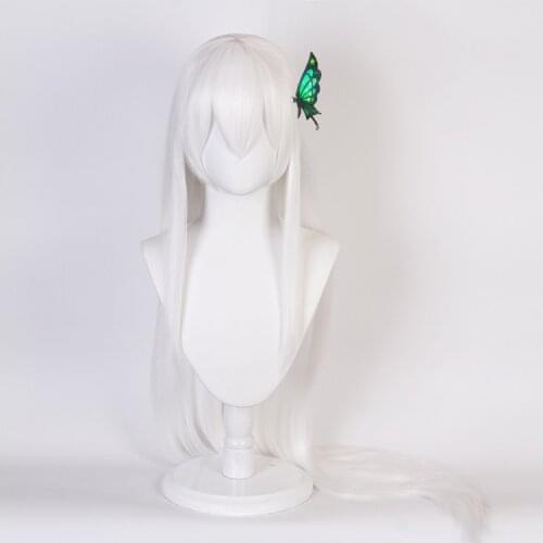 Re: Zero Kara Hajimeru Isekai Seikatsu Echidna Wig Anime Halloween Cosplay Prop 120cm long