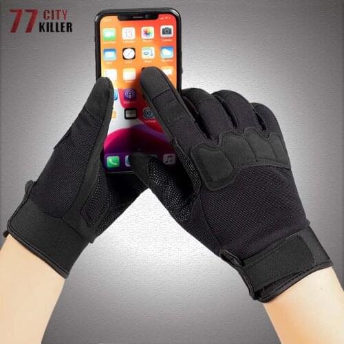 New Tactical Gloves Men Lightweight Breathable Non-slip Riding Mittens Male Military Touchscreen Full Finger SWAT Combat Gloves