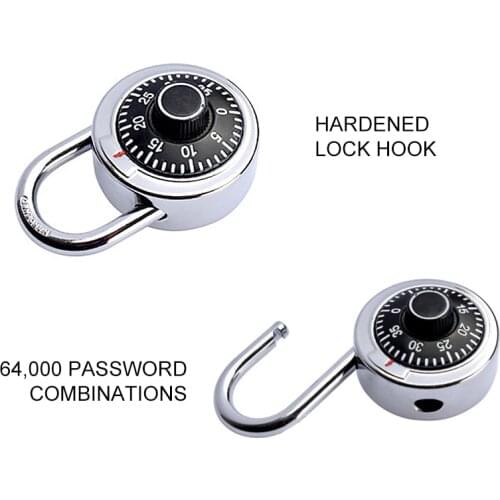 Rotary Padlock Digit Combination Code Lock Safe Round Dial Number Luggage Suitcase Security Bicycle Suitcase Drawer Cabinet 2021