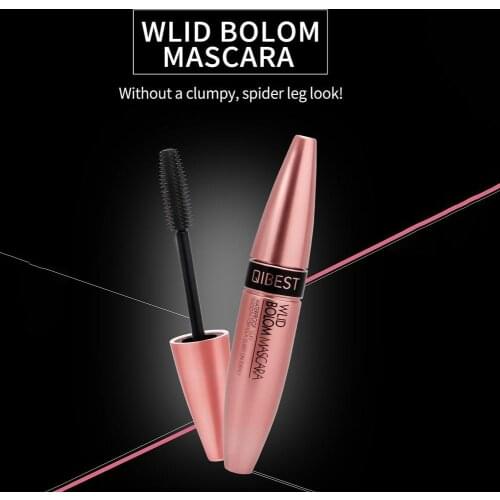 QIBEST Waterproof Sweat Proof 4D Mascara Curly Thick Eyelash Extension Makeup 4D Eye makeup Anti-sweat Mascara Cosmetic