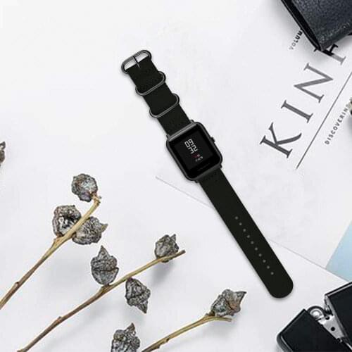 DKPLNT Nylon Watch Strap For Huami Amazfit Bip BIT PACE Lite Youth Replacement Bracelet for amazfit bip Smart Watch watchbands