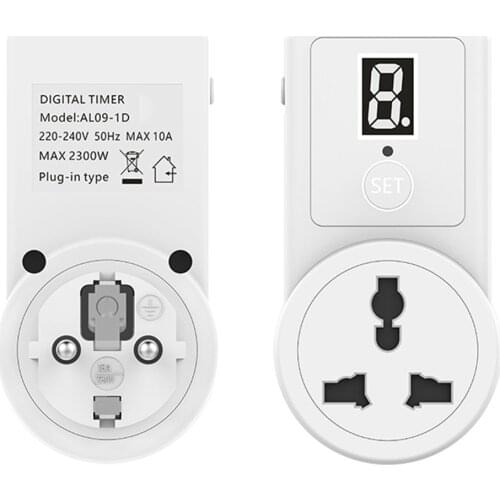 EU Plug Countdown Timer Switch Smart Control Plug-In Socket Auto On Off Outlet Automaticl Turn Off Electronic Device