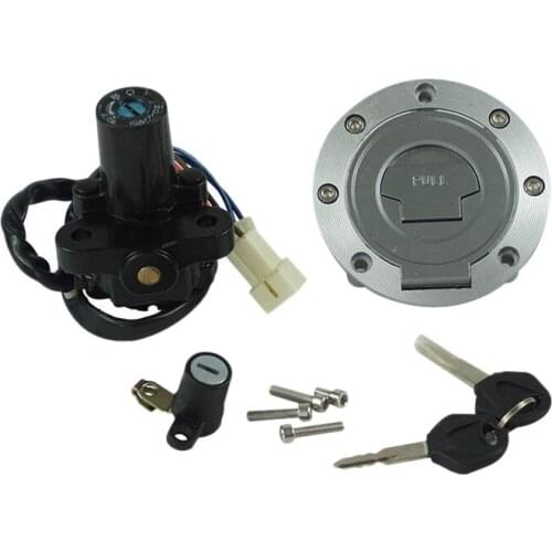 Fuel Gas Cap Ignition Switch Seat Lock with Key Kit for Yamaha YZF R1 2004-2015 R6 2004-2016