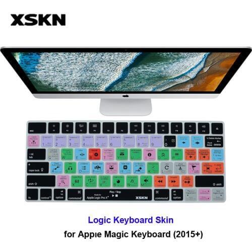 XSKN for Logic Pro Pro X Keyboard Skin, for Apple iMac Magic Keyboard Logic English Shortcut Hot keys Silicon Smart Skin Sticker