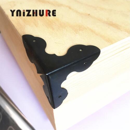 YNIZHURE 10PCS 33MM Black corners Decorative metal box corner protection Jewelry Wine Gift Box Wooden Case Corner Protector