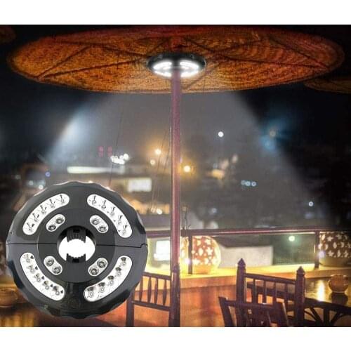 28 LED Parasol Lights Garden Patio Umbrella Light 3 Lighting Modes Portable Outdoor Emergency Light Wireless Camping Tent Lamp