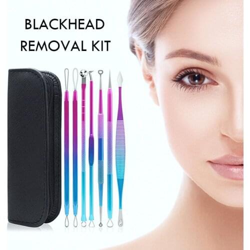 10pcs Stainless Steel Durable Acne Removal Tool Kit Cleaner Beauty Skin Care Tool Kit Manicure Pedicure Clippers