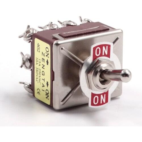 10A/380VAC 15A/250VAC 2 Position 3PDT ON/ON 12 Pin 12 Screw Terminals Toggle Switch E-TEN402 ZT-402
