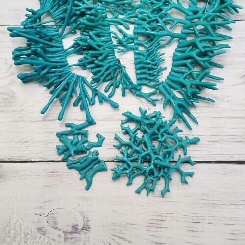 20 pcs/lot Acrylic Necklace Charms Blue Series Earrings Pendants Garment Accessories Clothing Branch Parts Women DIY Gifts P766