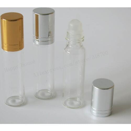 360 x 7ml Clear Glass Roll-On Bottle,7cc Transparent Roll On Essential on Bottle,Glass Roller Ball Container, Glass Container