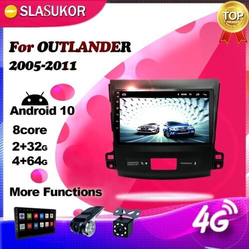 Android Multimedia Player For Mitsubishi Outlander xl 2 2005-2011 Navigation GPS 2G+32G 4G Car Radio No 2din