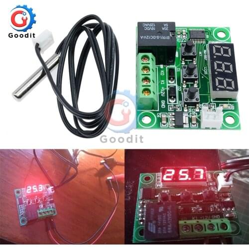 Digital Thermostat Temperature Controller W1209 DC 12V Regulator Thermoregulator Incubator NTC Sensor Meter Case Indoor Embedded
