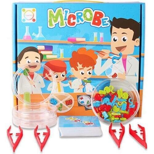 Kids Pretend Play Science Microbes Lab Experiment Education Toy Teaching Aids For Kids Baby Children Gifts