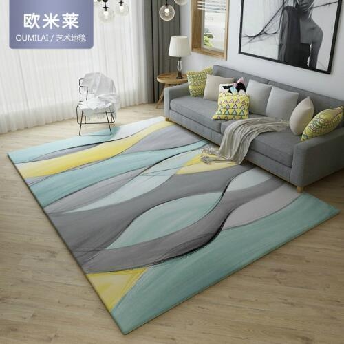 Home Textile Rug Nordic Geometric Minimalist Abstract Art Flannel Carpets for Living Room Sofa Table Floor Mat Study Room Rugs