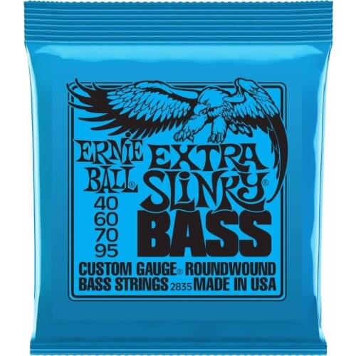 Ernie Ball 2835 Extra Slinky Round Wound Bass Guitar Strings 040-095