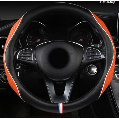 FUZHKAQI Leather Car Steering Wheel Cover For Toyotas Corolla CHR Avensis RAV4 Auris Yaris Land Cruiser Prado