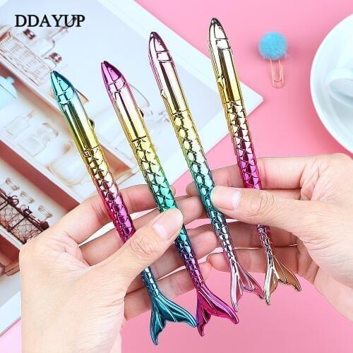2Pcs/lot Cute Colorful Gel Pens Mermaid Gel Ink Pen School Supplies Creative Novel Office Gift Stationery Styling Fish