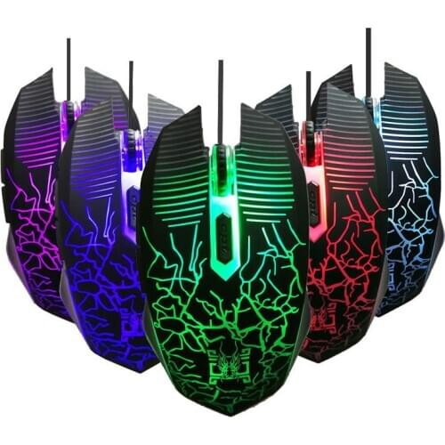 Computer wired mouse backlit ergonomic Optical mouse 1600DPI Gaming Mouse 6 buttons fast mouse office laptop pc mouse