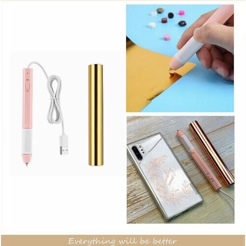 0.8Mm/1.5Mm Heat Foil Pen Slim Handle with Heat-Resistant Grip Can Be Used On Paper Leather Plastic Cards Diy Usb Powered 2020