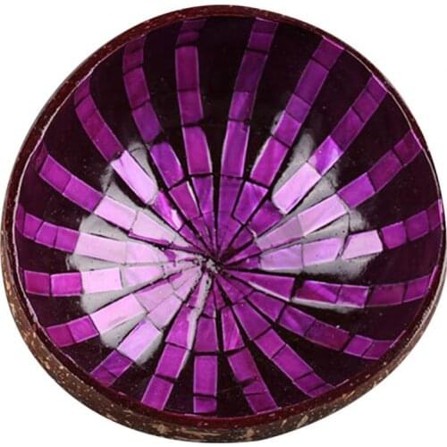 Wholesales Radial Pattern Coconut Shell Dried Fruit Food Container Candy Keys Storage Bowl