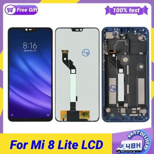Original 6.26" LCD For Xiaomi Mi 8 Lite LCD Display Touch Screen Digitizer Assembly With Frame For Xiaomi Mi8 Lite Mi 8X LCD