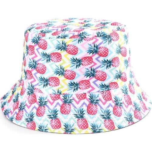 Spring Summer Fruit Bucket Hat for Men Women Outdoor Fashion Fishing Hunting Cap Reversible Bob Chapeau Girls Fishman Hat Panama