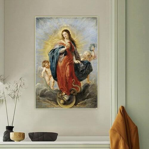 Peter Paul Rubens《Immaculate Conception》Canvas Oil Painting Artwork Poster Picture Backdrop Wall Hanging Decor Home Decoration