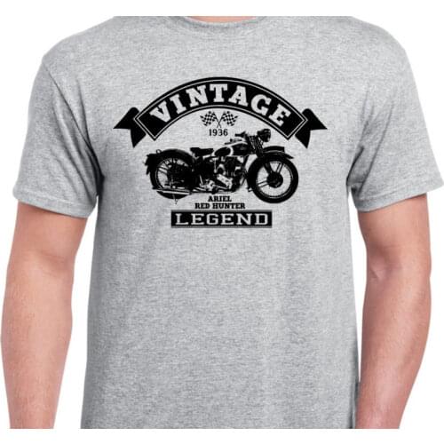 Ariel Red Hunter Inspired Vintage Motorcycle Classic Biker Ment shirt 2019 New Brand clothing custom special print