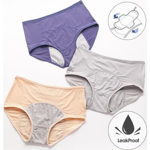 Leak Proof Menstrual Panties Physiological Pants Women Underwear Period Cotton Waterproof Briefs Plus Size Female Lingerie