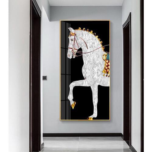 King Of Glory Modern Canvas Painting Horse Wall Art Pictures For Living Room Europe knight Style Home Decor Posters And Prints