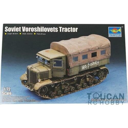 Trumpeter 07110 1/72 Soviet Voroshilovets Heavy Artillery Tractor DIY Model Kit TH05610-SMT6