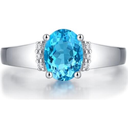 Yulaili New Simple Luxury White Ring Blue Color Rings for Women Gift Engagement Jewelry Free Shipping