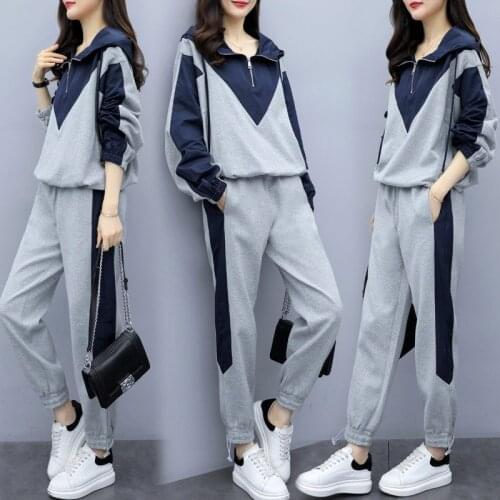 2019 Fashion Autumn Winter Women Tracksuits Outfits Hooded Pullover Tops + Long Pants Set Fall Two Piece Women Outfits DD2377