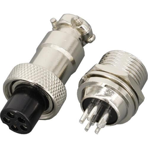 1 set aviation plug socket GX12 through the wall type GX12-2 ~7P board before installation connector hanging plating