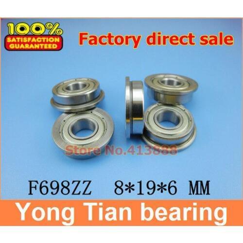 10 PCS SF698ZZ Bearings F698ZZ SF698-2RS Stainless Steel Flanged Bearings SF698-2Z SSF698ZZ 8*19*22*6*1.5 mm