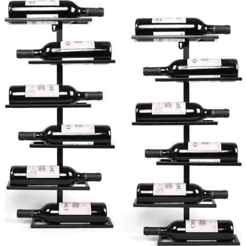 12 F Wine rack iron art wall mounted wine rack decoration wine bottle rack bar counter creative wine cabinet decoration