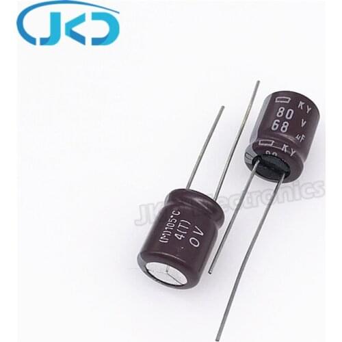20Pcs 68uF 80V NCC KY Series 10*12.5mm Low ESR 80V68uF Aluminum Electrolytic Capacitor NIPPON CHEMI CON