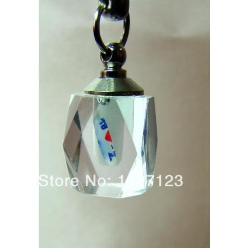 25pcs/lot transparent rhomboid Rice vials pendants rice vial pendant perfume empty glass bottle glass spray perfume bottl