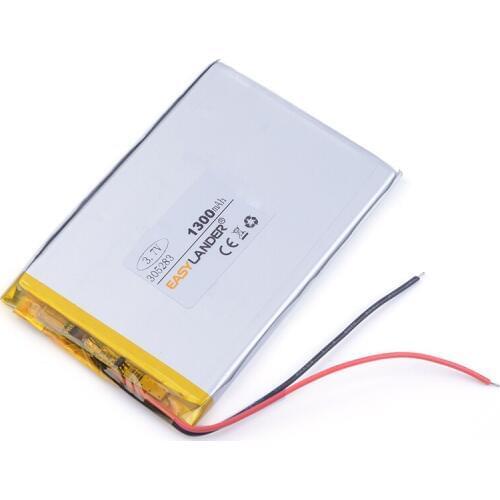 3.7v lithium ion rechargeable battery 305283 1300mAh For MP3 MP4 GPS Bluetooth headset battery 035283