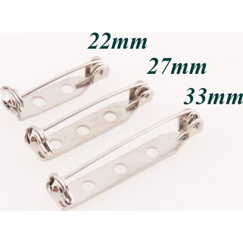 30PCS Silver Safety Pins 22mm/27mm/33mm Craft Brooch Stitch Markers Metal Pins Loops Charms Jewelry Tag Fasteners