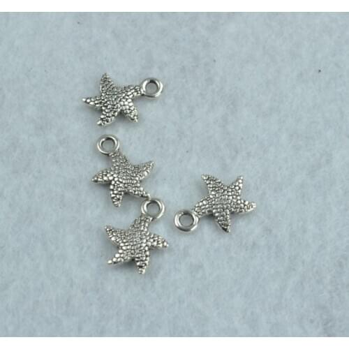 30pcs Vintage tibetan silver charms metal starfish pendants fit diy necklace bracelet charms for Jewelry making D791