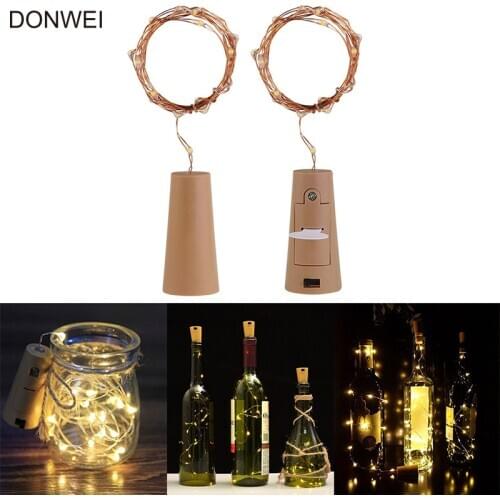 5Pcs 2m 20LED Copper Wire Festival Decorative String Light for Fairy Valentines Wedding Christmas Glass Craft Bottle Lamp