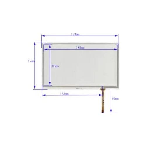 XWT90 8 inch vehicle navigation touch touch screen, four wire resistance 193*117 right lower line