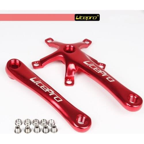 LP Litepro Bicycle 170mm Crank Folding Bike Aluminum Alloy Crankset BCD 130mm Parts